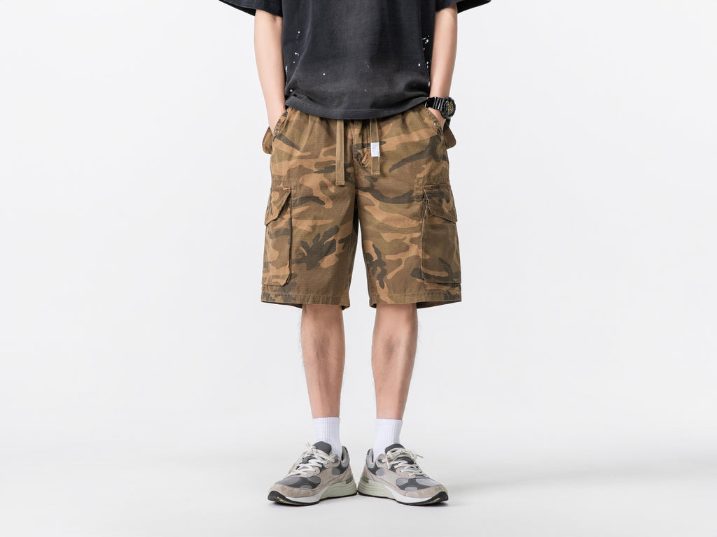 Short treillis multi-poches n°1755