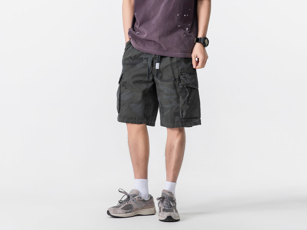 Short treillis multi-poches n°1755