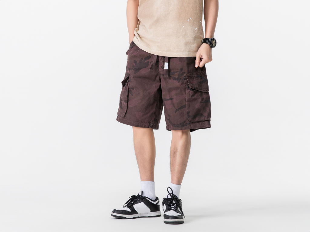 Short treillis multi-poches n°1755