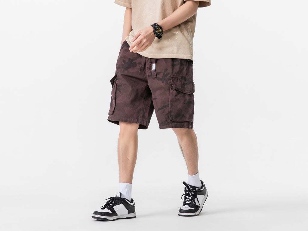 Short treillis multi-poches n°1755