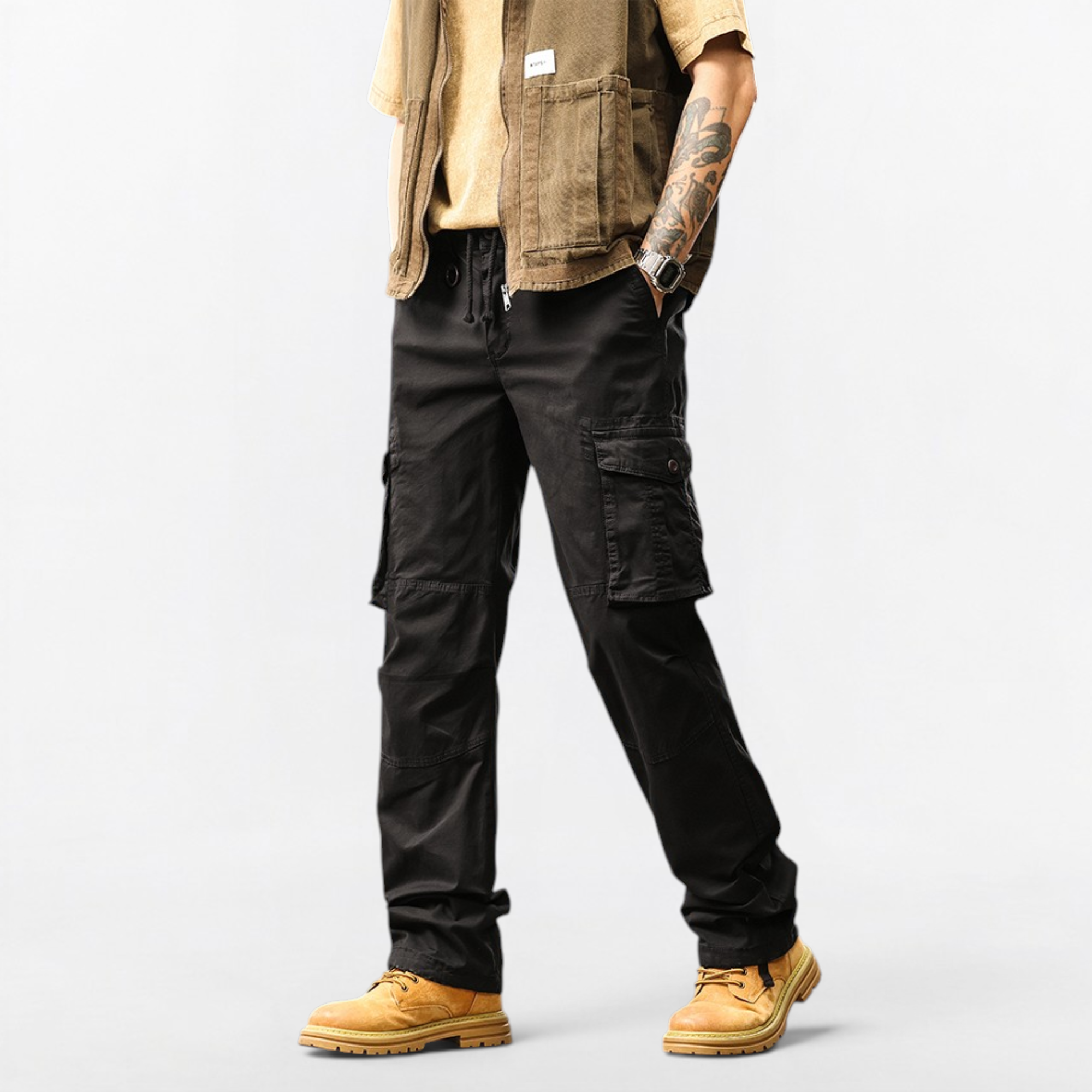 Pantalon cargo tactique multi-poches #3813