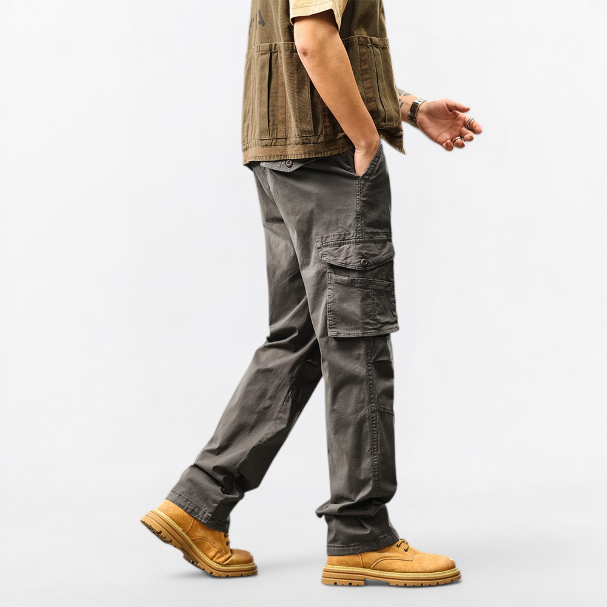 Pantalon cargo tactique multi-poches #3813