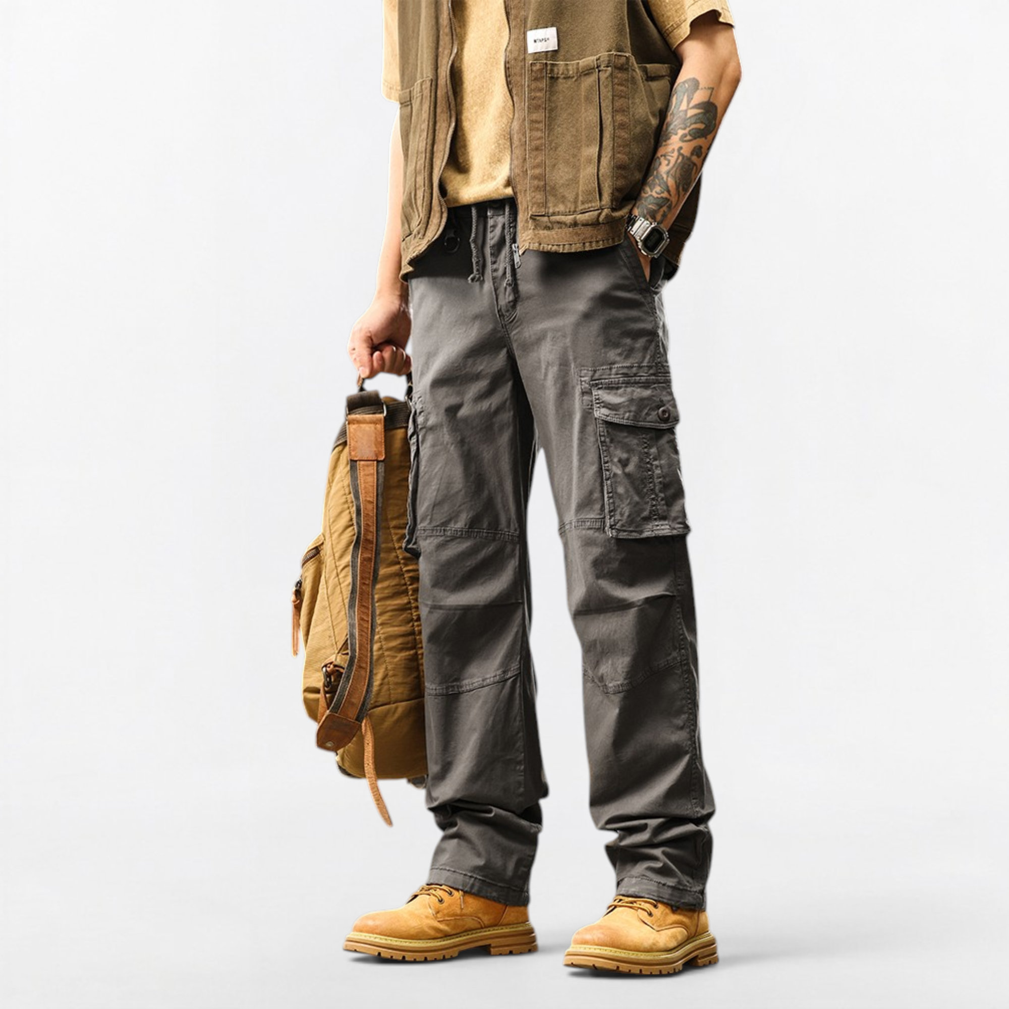 Pantalon cargo tactique multi-poches #3813