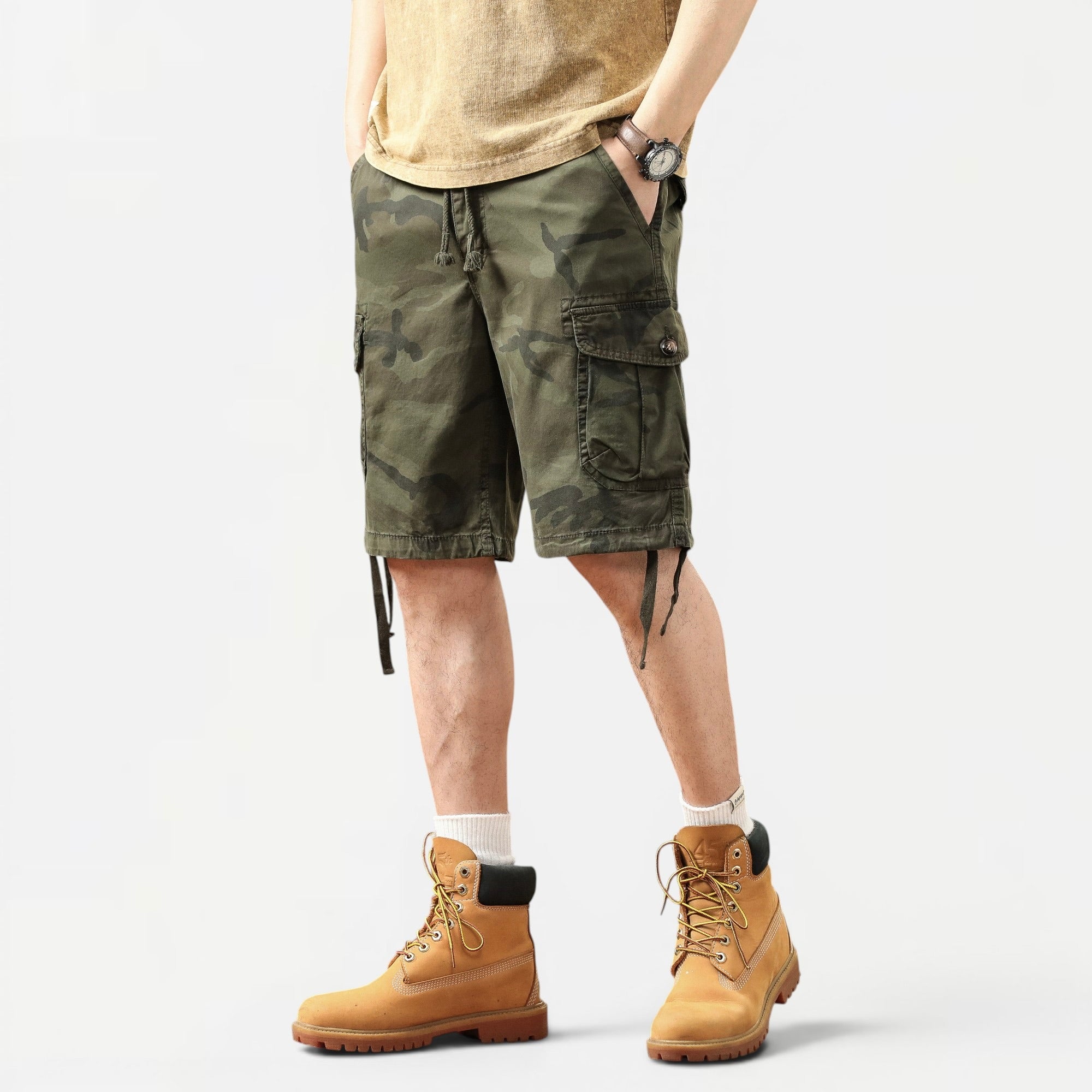 Short cargo respirant camouflage #A2216