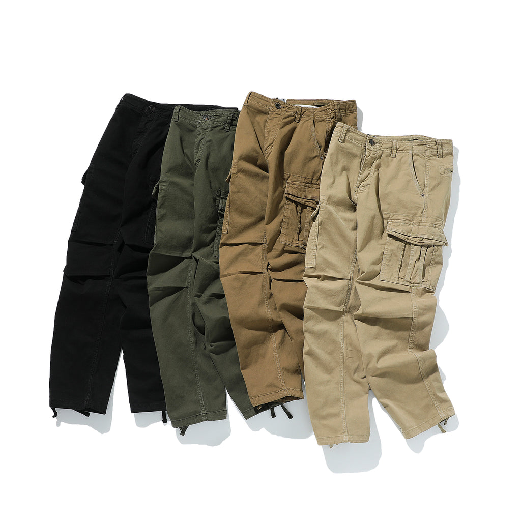 Pantalon cargo multipoches coupe décontractée #3809