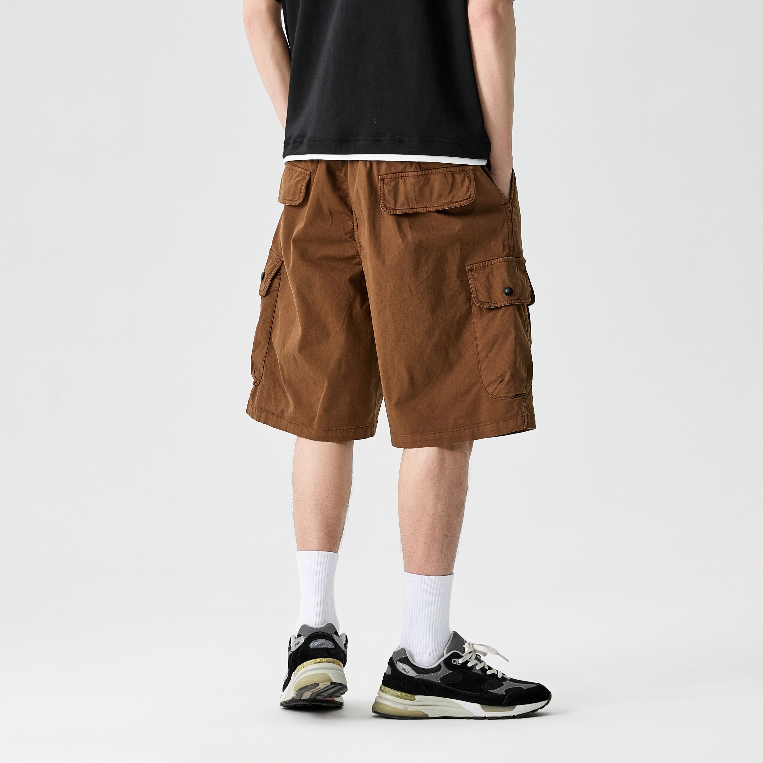 Vintage Streetwear Wide-Leg Shorts #1756