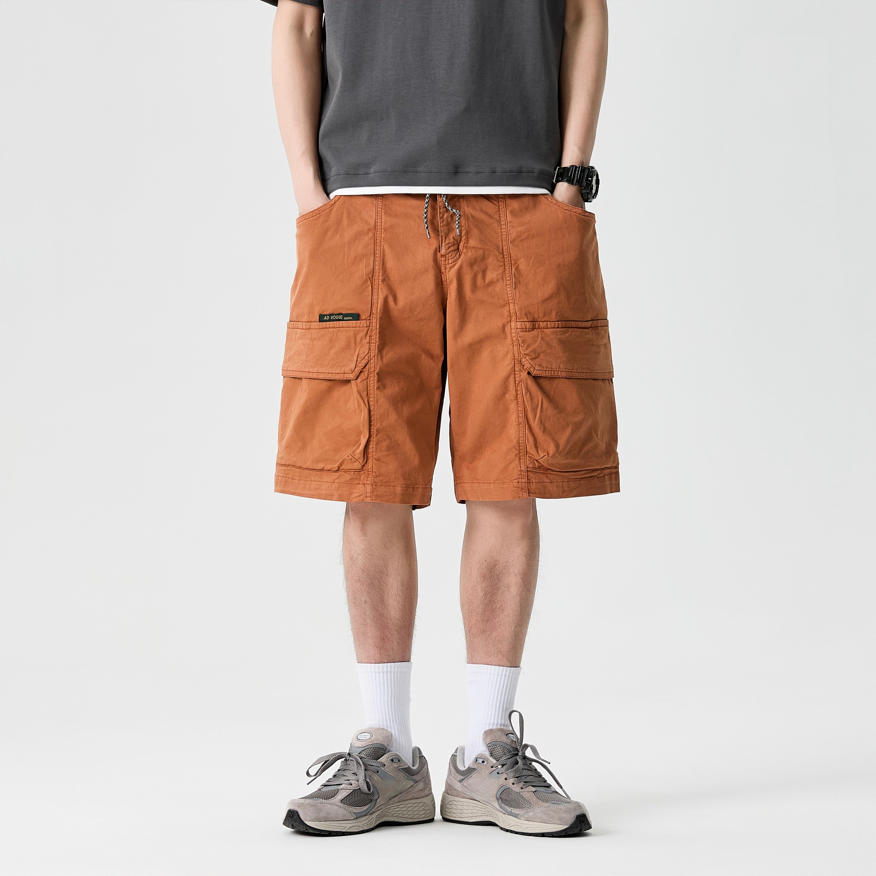 Retro Streetwear Wide Shorts #1757