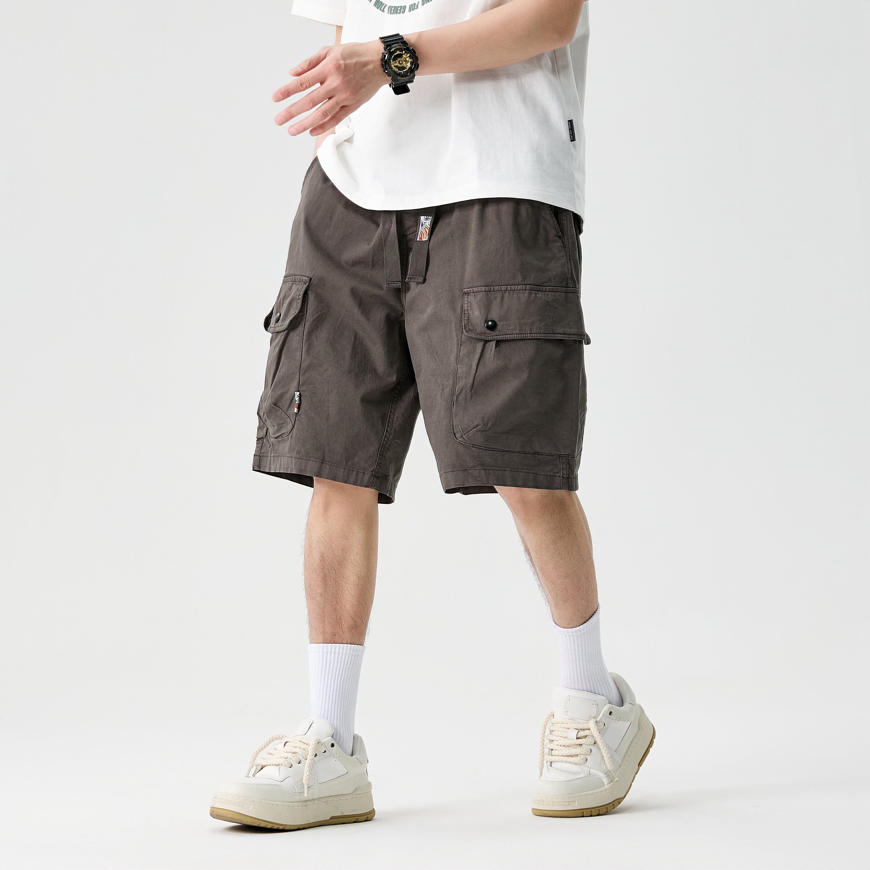 Vintage Streetwear Wide-Leg Shorts #1756