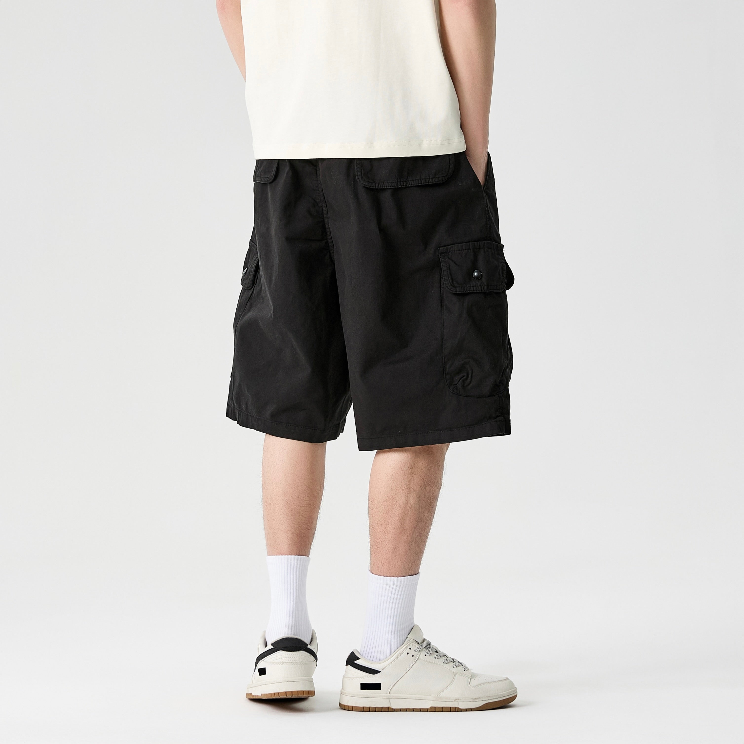 Vintage Streetwear Wide-Leg Shorts #1756