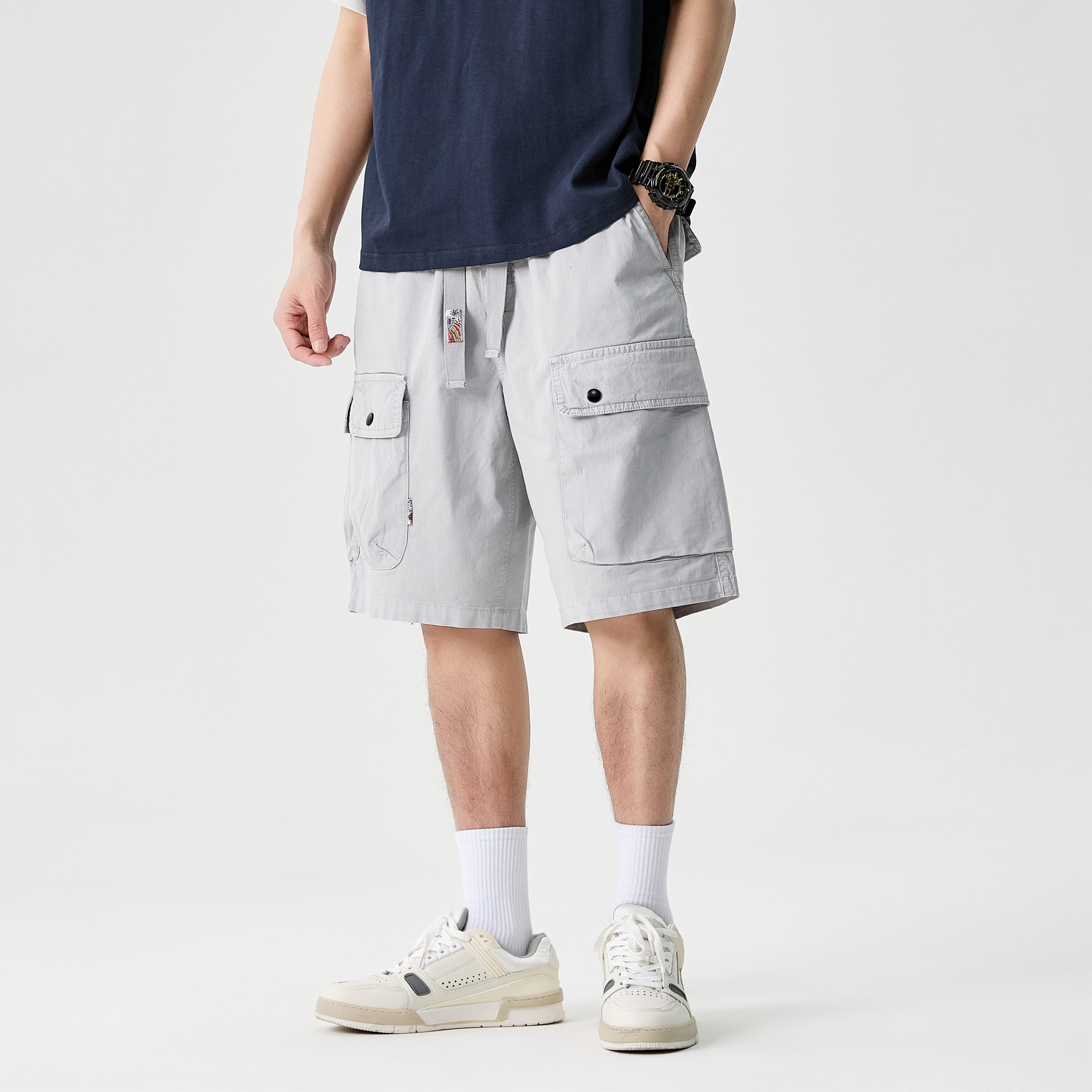 Vintage Streetwear Wide-Leg Shorts #1756