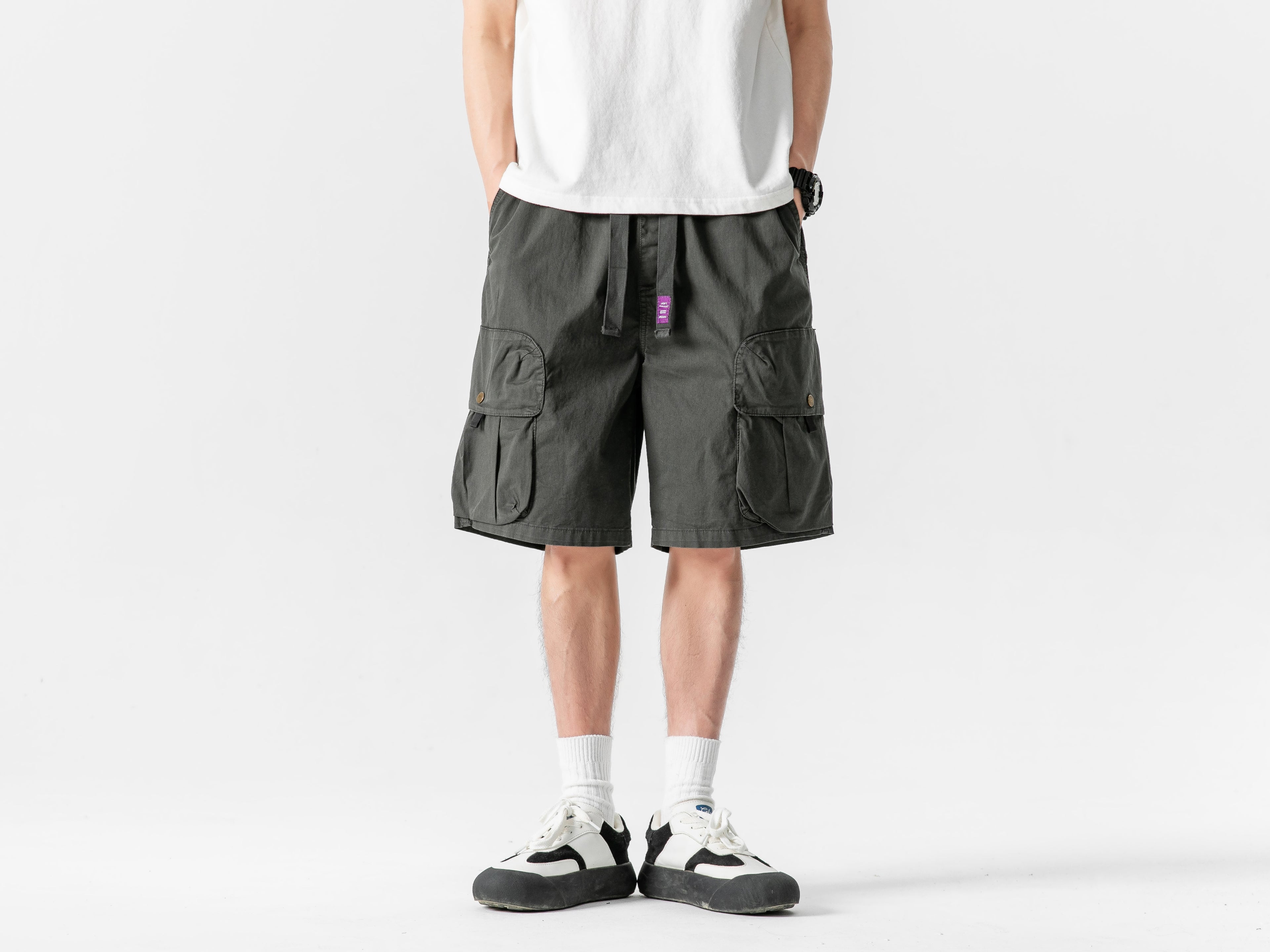 Batik Loose Fit Cargo Shorts #1728