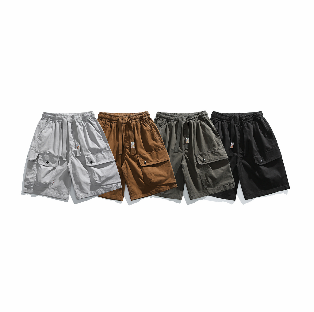 Vintage Streetwear Wide-Leg Shorts #1756