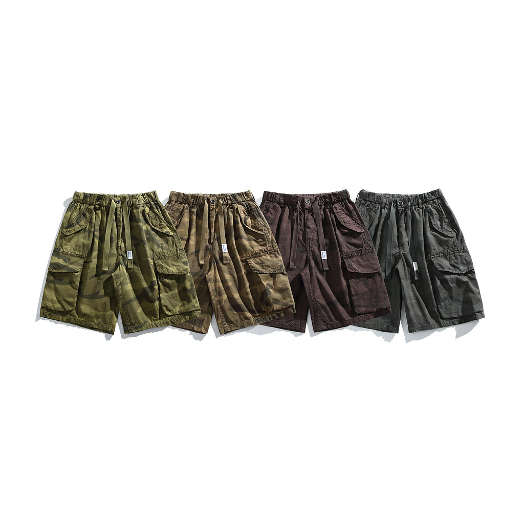 Short treillis multi-poches n°1755