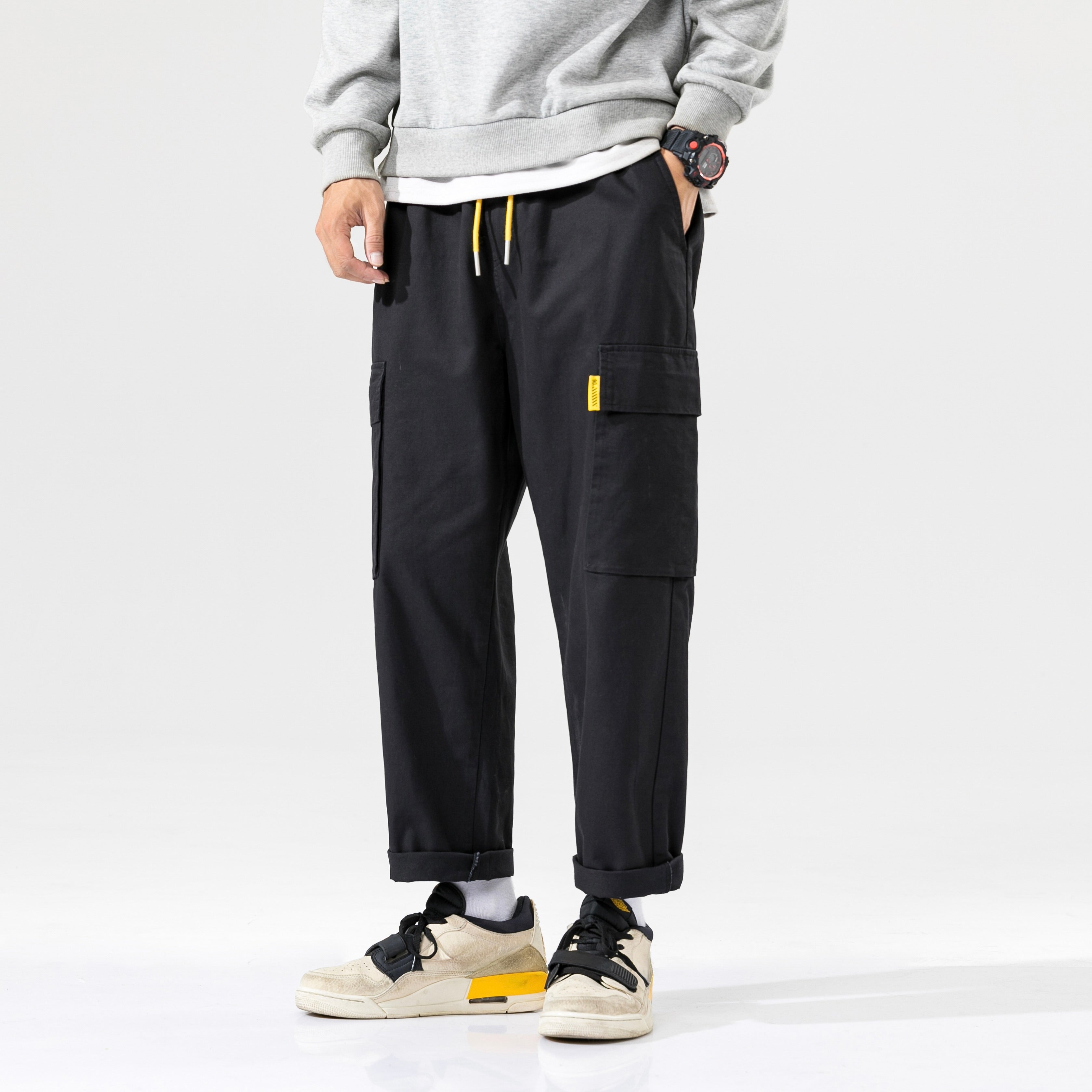 Pantalon cargo baggy à double épaisseur aux genoux n° S1617