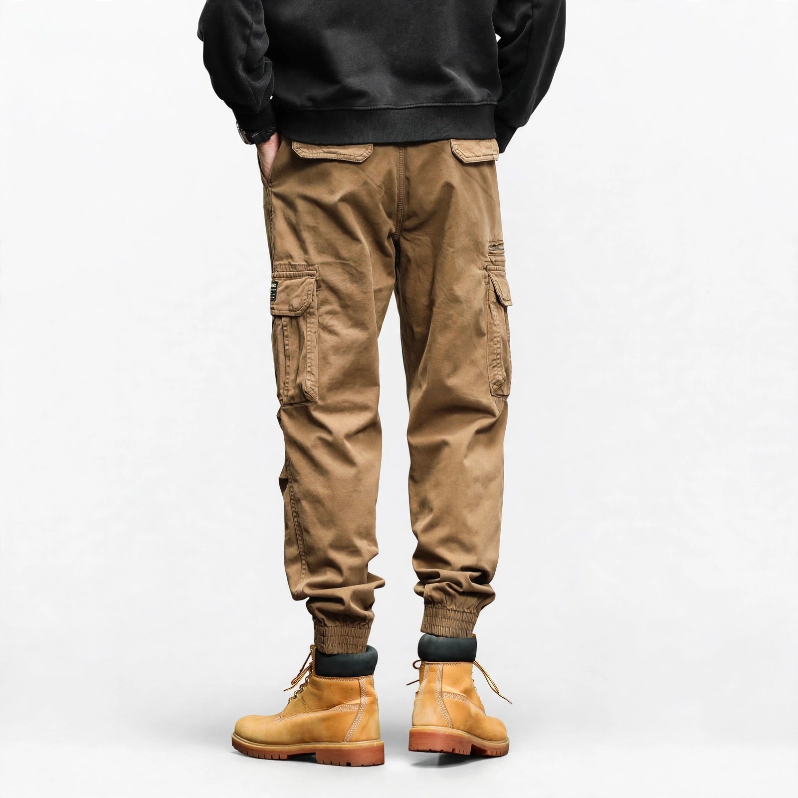Pantalon multi-poches coupe droite ample #2212