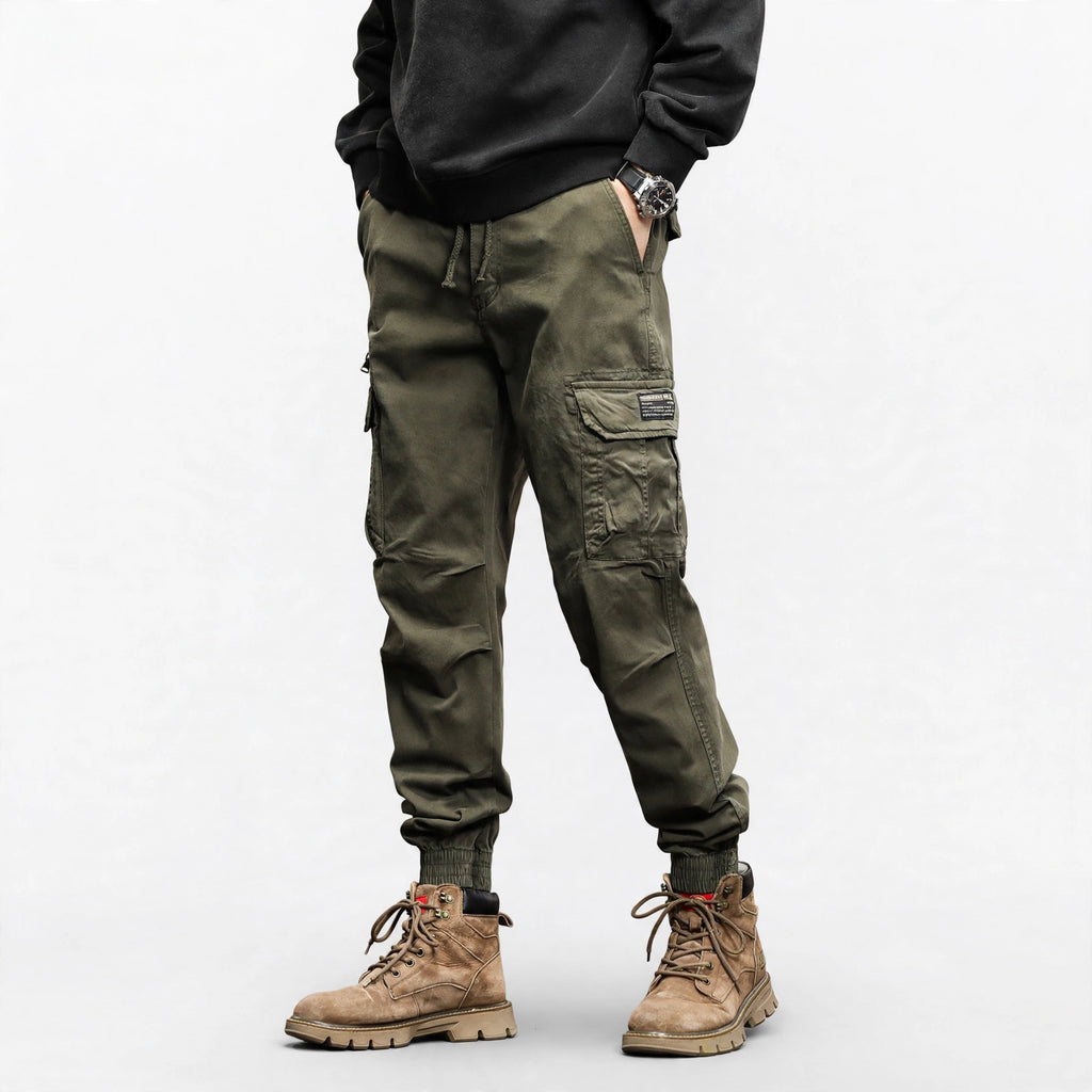 Pantalon multi-poches coupe droite ample #2212