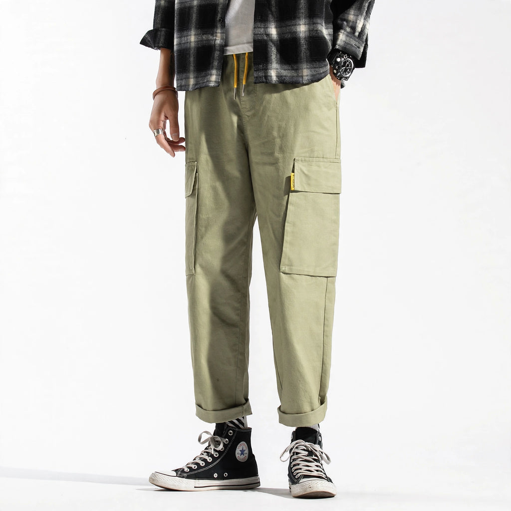 Baggy Fit Double-Knee Cargo Pants #S1617