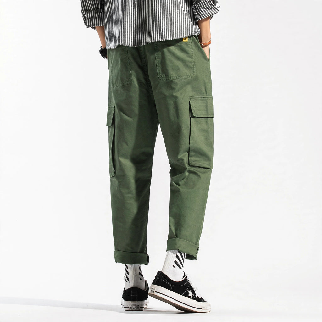 Baggy Fit Double-Knee Cargo Pants #S1617