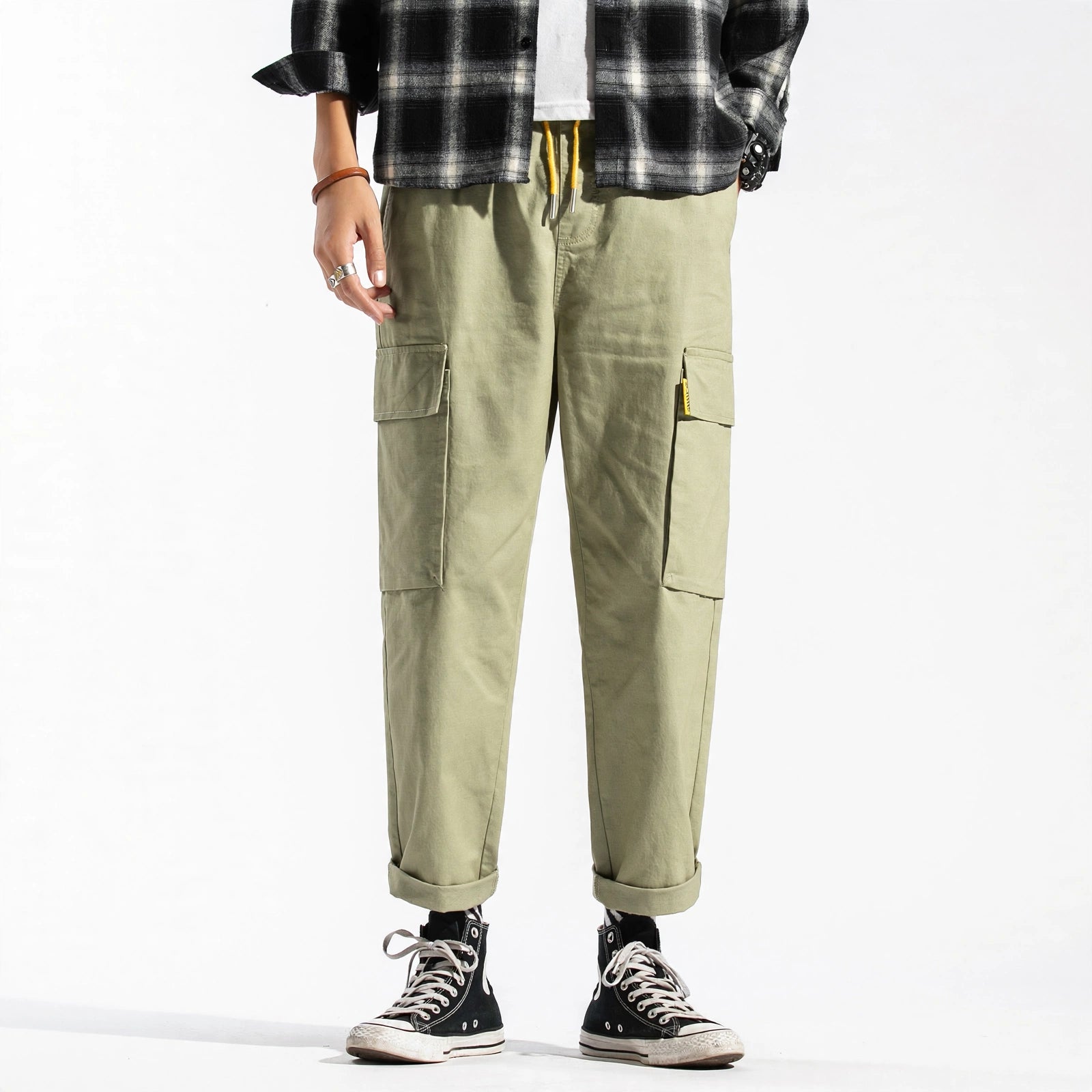 Pantalon cargo baggy à double épaisseur aux genoux n° S1617