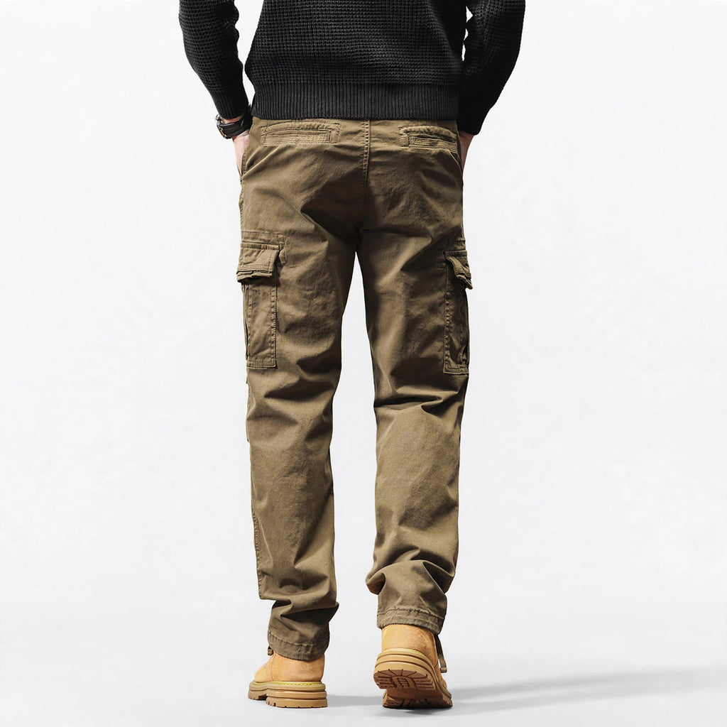 Pantalon cargo multipoches coupe décontractée #3809