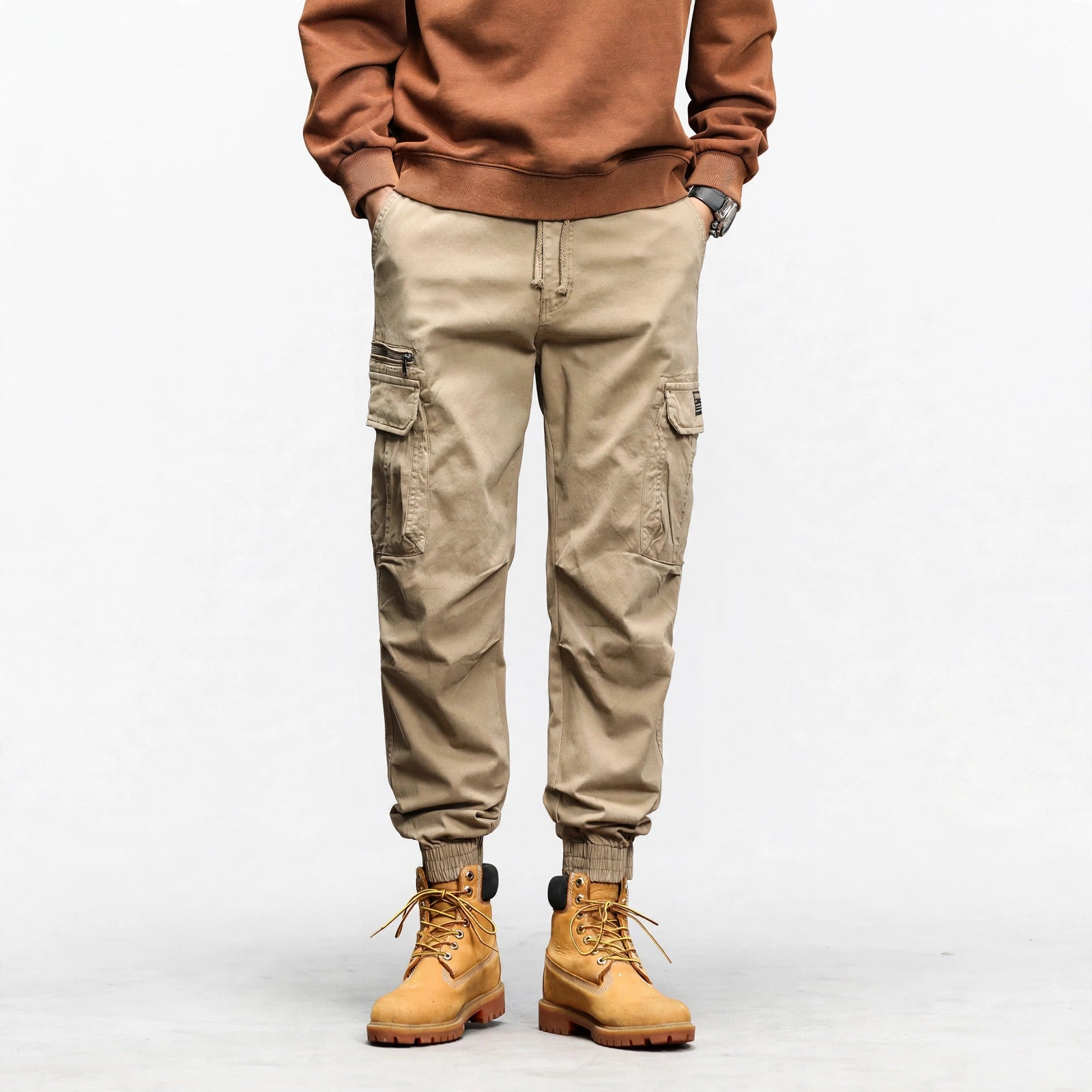 Pantalon multi-poches coupe droite ample #2212