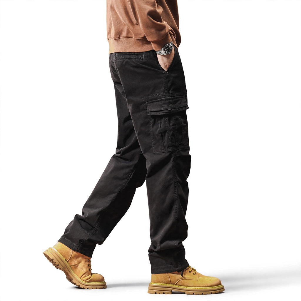 Pantalon cargo multipoches coupe décontractée #3809