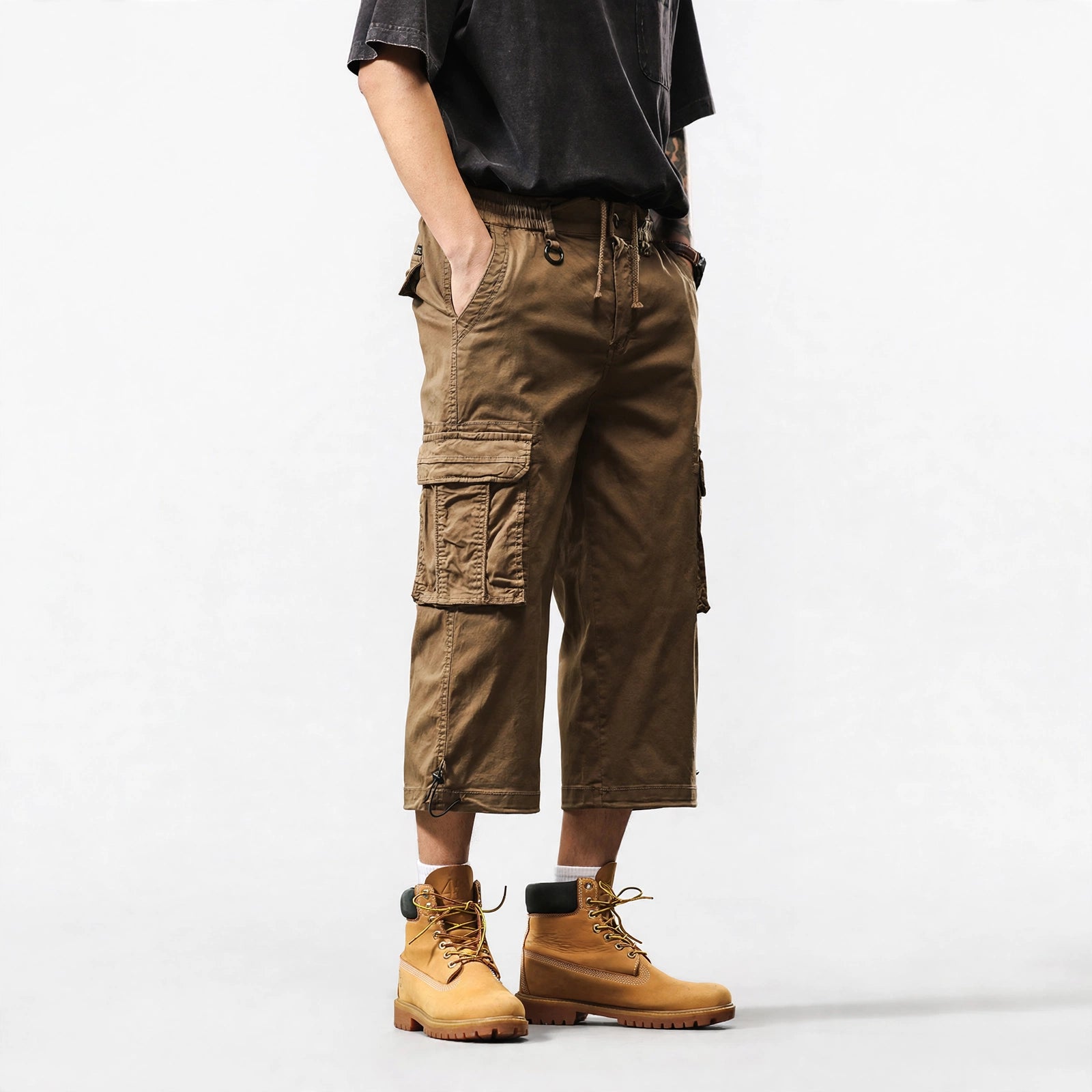 Below-the-Knee Cargo Shorts #2238