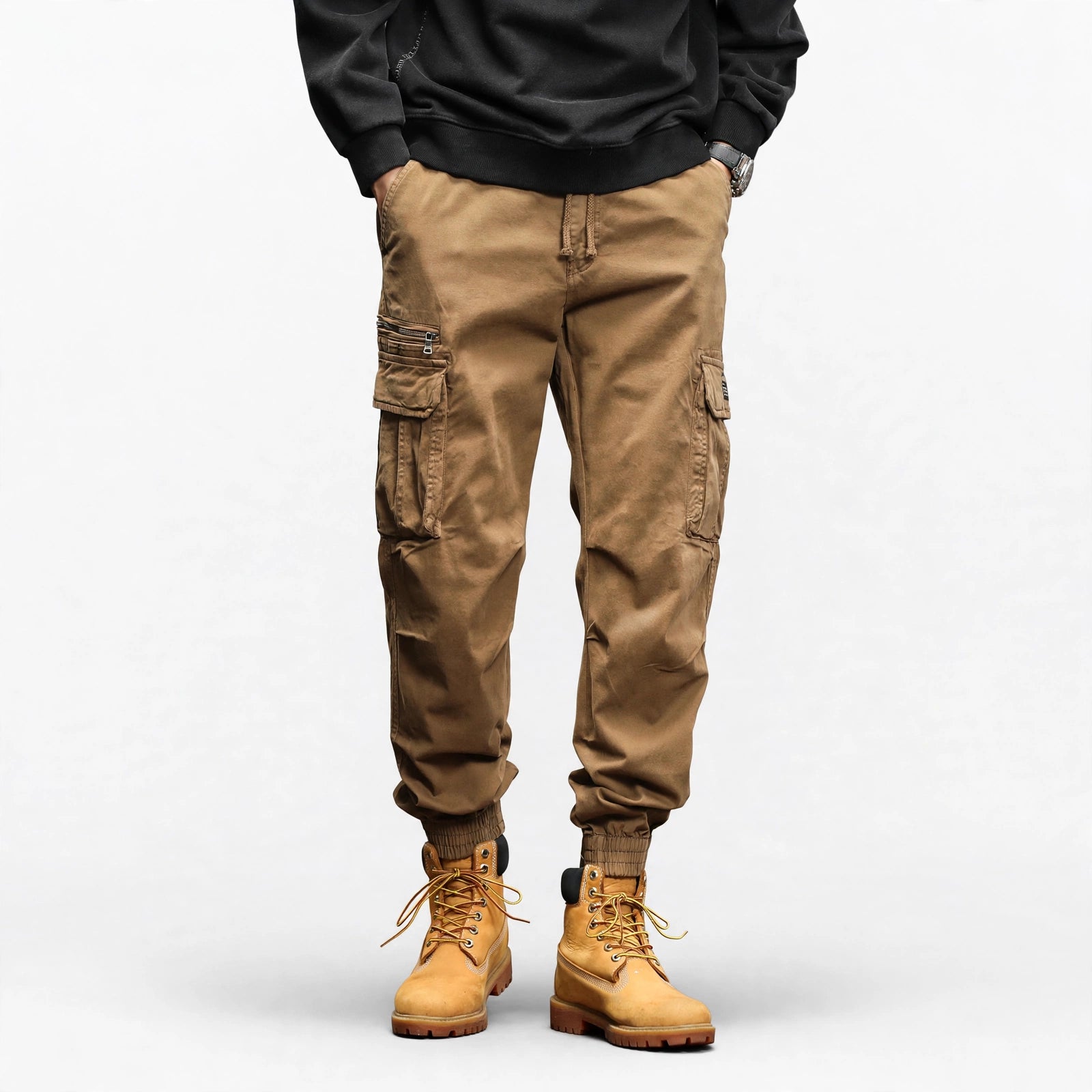 Pantalon multi-poches coupe droite ample #2212