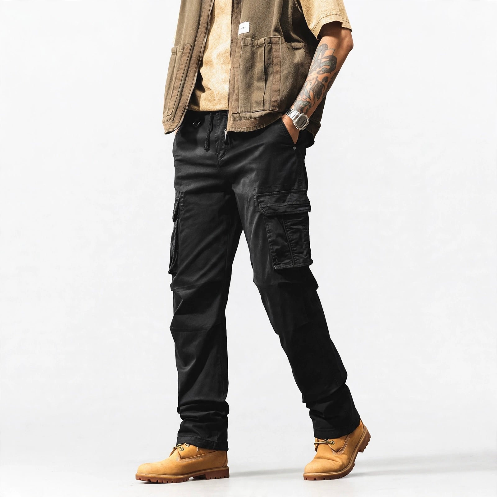 Urban Utility Flared Cargo Pants #2237